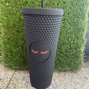 Black studded matte tumbler